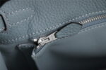 Hermès Kelly  Calf Sliver hardware Linen blue size: 25cm - Image 5