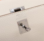 Hermès Kelly  Calf Sliver hardware Milkshake white size: 25cm - Image 6