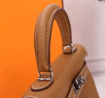 Hermès Kelly Calf Sliver hardware Golden brown size: 25 - Image 5