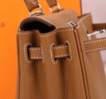 Hermès Kelly Calf Sliver hardware Golden brown size: 25 - Image 6