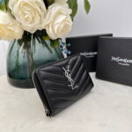 YSL SLP short round zipper money clip wallet 1890 size:12*10*3CM - Image 4