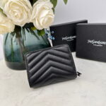 YSL SLP short round zipper money clip wallet 1890 size:12*10*3CM - Image 5