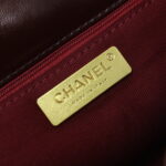 Chanel Wine red oil wax skin Chain crossbody bag Size：26cm - Image 8