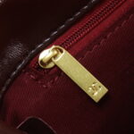 Chanel Wine red oil wax skin Chain crossbody bag Size：26cm - Image 9