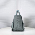 Chanel new beach bag denim bag Blue with little wallet size: 48*38*30*14cm - Image 3