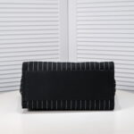 Chanel new beach bag denim bag Black with little wallet size: 48*38*30*14cm - Image 5