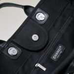 Chanel new beach bag denim bag Black with little wallet size: 48*38*30*14cm - Image 9