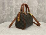 CELINE Leather Boston bag TRIOMPHE CANVAS yellowish-brown 3116 Size:19.5*14*7.5 cm - Image 2