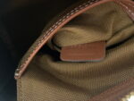 CELINE Leather Boston bag TRIOMPHE CANVAS yellowish-brown 3116 Size:19.5*14*7.5 cm - Image 9