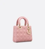 DIOR / SMALL LADY DIOR MY ABCDIOR BAG Antique Pink Cannage Lambskin - Image 2