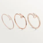 Cartier / JUSTE UN CLOU BRACELET Juste un Clou bracelet, classic, 18K rose gold (750/1000), set with 32 brilliant-cut diamonds totaling 0.58 carat. Width: 3.5 mm (for size 17). - Image 9