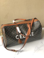 CELINE new travel bag leather Black 8029 size: 50 * 28* 22.5cm - Image 4