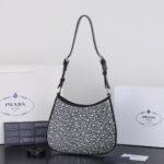 Prada Ss21 Hobo BlingBling 8801 black size: 22*18*5cm - Image 4
