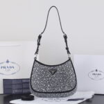 Prada Ss21 Hobo BlingBling 8801 black size: 22*18*5cm