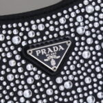 Prada Ss21 Hobo BlingBling 8801 black size: 22*18*5cm - Image 5