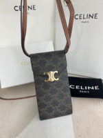CELINE Mobile phone bag with leather strap Size: 10*2*19cm - Image 4