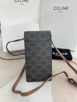 CELINE Mobile phone bag with leather strap Size: 10*2*19cm - Image 2
