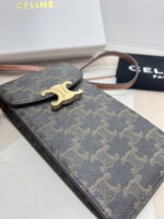 CELINE Mobile phone bag with leather strap Size: 10*2*19cm - Image 7