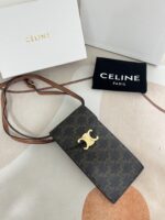 CELINE Mobile phone bag with leather strap Size: 10*2*19cm - Image 3