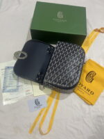 Goyard Goyardine Shell bag navy blue Size: 26*18*8cm - Image 4