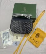 Goyard Goyardine Shell bag navy blue Size: 26*18*8cm - Image 6
