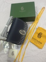 Goyard Goyardine Shell bag navy blue Size: 26*18*8cm - Image 7