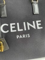 CELINE horizontal printed canvas and calfskin handbag Black Size: 44*32*16cm - Image 3