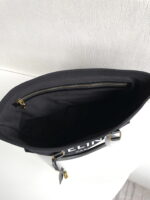 CELINE horizontal printed canvas and calfskin handbag Black Size: 44*32*16cm - Image 10