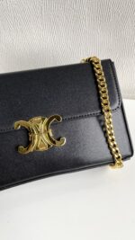 CELINE Arc de Triomphe Black with Chain 8067 size: 22 X 13.5 X 6cm - Image 5