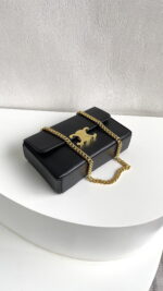 CELINE Arc de Triomphe Black with Chain 8067 size: 22 X 13.5 X 6cm - Image 6