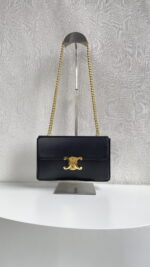 CELINE Arc de Triomphe Black with Chain 8067 size: 22 X 13.5 X 6cm - Image 2