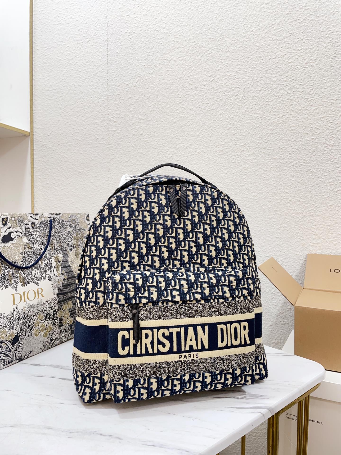 i1670332482_9549_0.jpg Dior Book Tote backpack blue size: 33*40*12cm - Image 1
