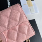 Chanel chain crossbody bag Cowhide with diamond lattice caviar Pink A50076 size: 18*10.5*3.5cm - Image 3