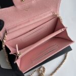 Chanel chain crossbody bag Cowhide with diamond lattice caviar Pink A50076 size: 18*10.5*3.5cm - Image 4
