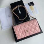 Chanel chain crossbody bag Cowhide with diamond lattice caviar Pink A50076 size: 18*10.5*3.5cm - Image 2