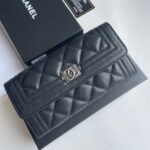 Chanel Cowhide with caviar Clutch bag with gold and sliver hardware size: 19*10cm - Image 10