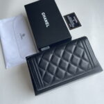 Chanel sheepskin Clutch bag with sliver hardware size: 19*10cm - Image 5
