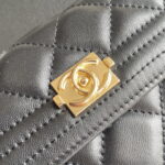 Chanel sheepskin Clutch bag with gold hardware size: 19*10cm - Image 6