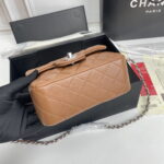 Chanel cf Square Fat 1115 sheepskin leather orange size: 18*14*7cm - Image 7