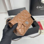 Chanel cf Square Fat 1115 sheepskin leather orange size: 18*14*7cm - Image 8