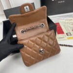 Chanel cf Square Fat 1115 sheepskin leather orange size: 18*14*7cm - Image 9