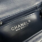 Chanel cf Square Fat 1115 sheepskin leather blue size: 18*14*7cm - Image 3