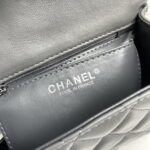 Chanel cf Square Fat 1115 sheepskin leather grey size: 18*14*7cm - Image 2