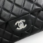 Chanel cf Square Fat 1115 sheepskin leather black size: 18*14*7cm - Image 5