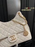 Chanel HOBO bag Oil wax leather white 3690 size: 22*20cm - Image 2