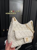 Chanel HOBO bag Oil wax leather white 3690 size: 22*20cm - Image 8