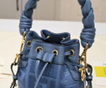 FENDI mini bucket bag 0189 Blue - Image 6