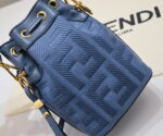 FENDI mini bucket bag 0189 Blue - Image 8