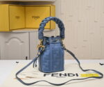 FENDI mini bucket bag 0189 Blue - Image 2