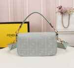 FENDI Baguette F embroidery Light Green shoulderbag F2029 Size: 26*5*15CM - Image 3